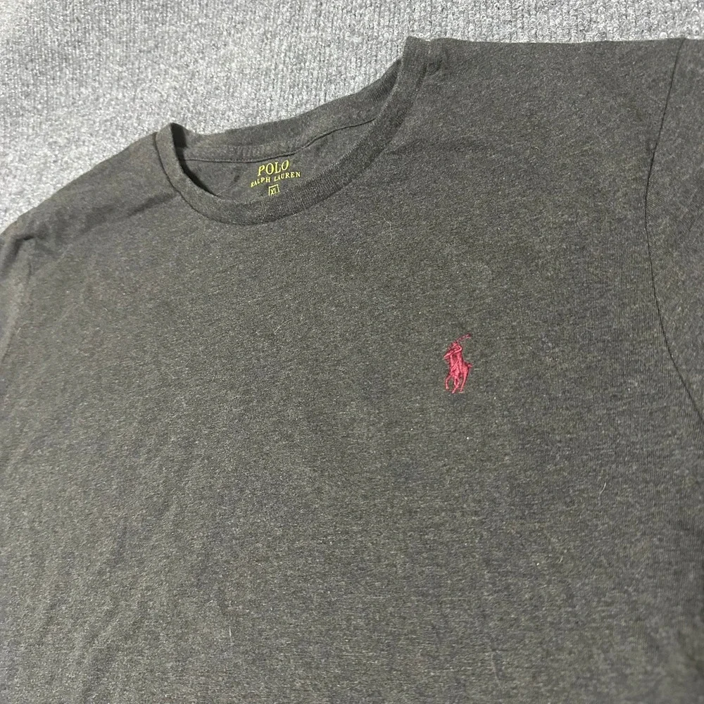 Polo Ralph Lauren Mens XL Custom Fit Charcoal Gray Short Sleeve T-Shirt